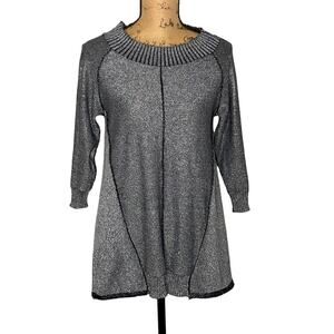 ONE 7 SIX Sweater-Size M-Silver Metallic-NWT